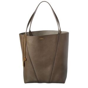Chloé Spin Leather Tote, Grey